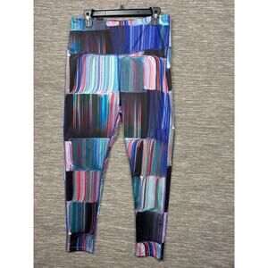 Everlast Leggings Womens Large Multicolor Ankle Stripe Gym Yoga Pants Athletic